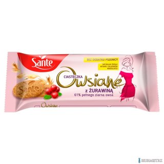 Ciasteczka SANTE owsiane z żurawiną 138g