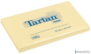 Bloczek TARTAN 76x127 100karteczek żółte 12776 3M