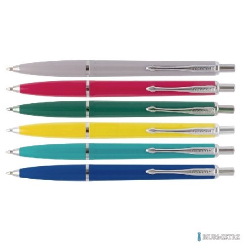 Długopis automatyczny RECORD, wielkopojemny, niebieski, MIX kolor obudowy, typ ZENITH, 110071