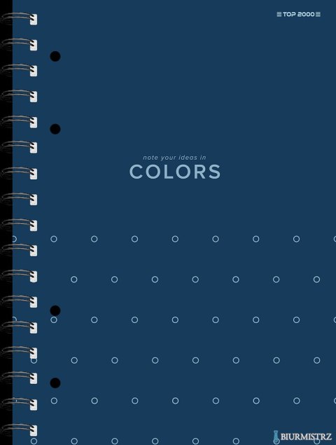 Kołozeszyt TOPCOLORS 2SPI A4 100K 70G kratka niebieskibieski 400169230 Top 2000