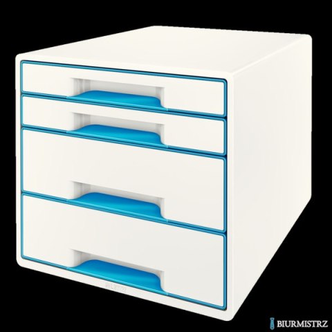 Pojemnik z 4 szufladami LEITZ WOW biało-niebieski 52132036