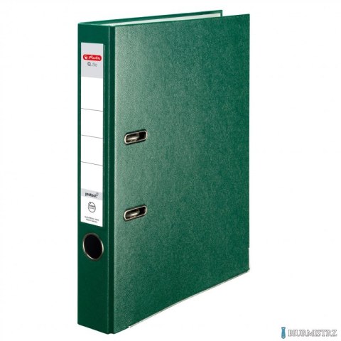Segregator Q.FILE A4, 5 cm, PP zielony 300003091 HERLITZ
