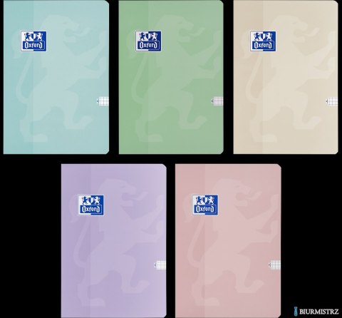 Brulion Oxford Touch Pastelowy B5 60 kartek 90 g kratka 5x5 mm 400175358