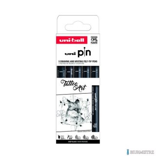 Cienkopis PIN 200, ZESTAW 5 SZT_TATTOO_ART