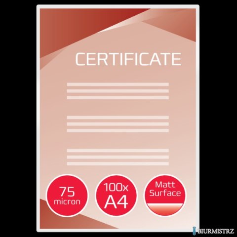 Folia do laminacji GBC matowe A4 75 mikr (100szt) 3747240