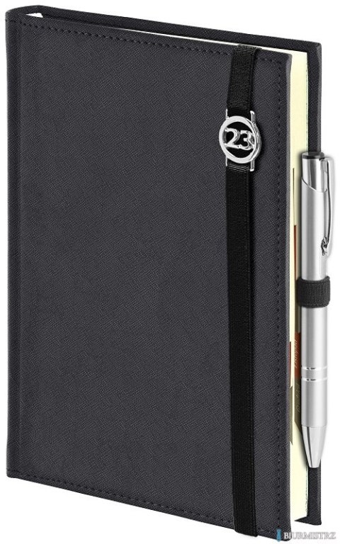 Kalendarz Cross z gumką i ażurową datówką B5 Tygodniowy 204 B5TRK czarny WOKÓŁ NAS