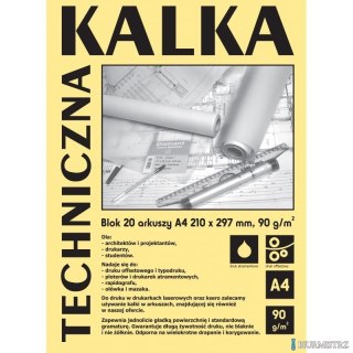 Kalka kreślarska A3 20ark.blok KAL-DA3920 KOH-I-NOOR