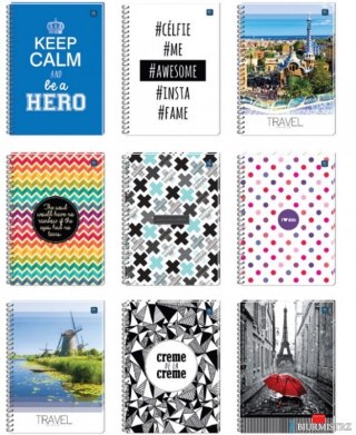 Kołonotatnik A4 160k kratka miękka oprawa INTERDRUK