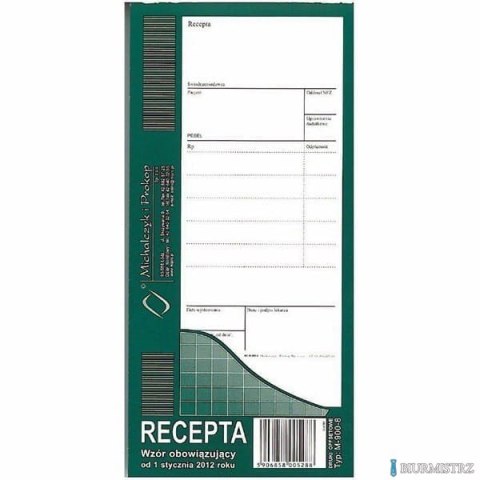 M-900-8 Recepta-zwykła(60ka) (Mz/Pom-31)MICHALCZYK I PROKOP
