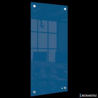 Mała podłużna szklana tablica suchościeralna Nobo Home 300x600mm, niebieska 1915607