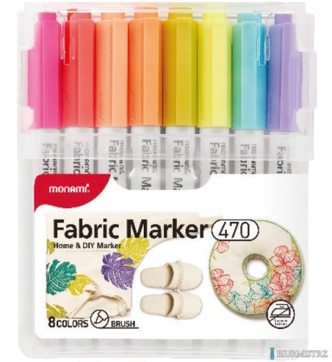 Marker 470 do tkanin/tekstyliów zestaw 8 kolorów MONAMI 170-2785