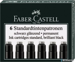Naboje krótkie FC185507(6)czarne FABER CASTEL