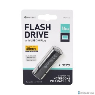 Pendrive USB 3.0 X-Depo 16GB czarny Platinet PMFU316