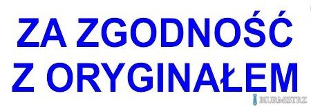 Pieczątka ZA ZGODNOŚĆ Z ORYGINAŁEM, tusz niebieski, obudowa czarna z zatyczką automat Imprint 8911