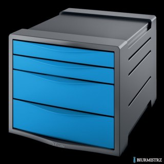 Pojemnik z 4 szufladami EUROPOST VIVIDA niebieski ESSELTE 623961