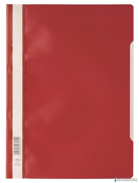 Skoroszyt A4 z przezroczystą okładką z PP Czerwony 257303 DURABLE (50)