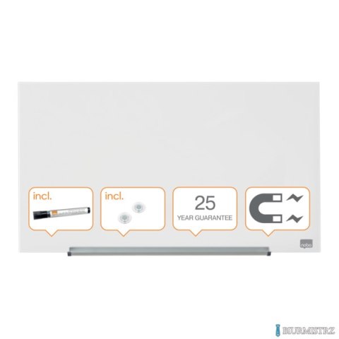 Szklana tablica Nobo Impression Pro 680x380mm, lśniąca biel 1905175