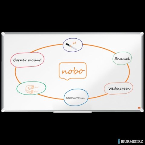 Tablica porcelanowa panoramiczna Nobo Premium Plus 55 1220x690mm 1915367