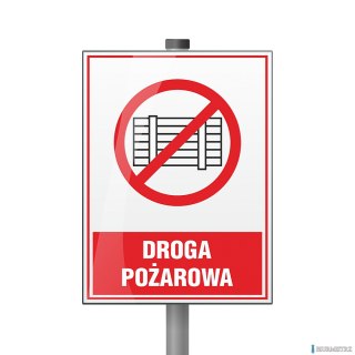 Tabliczka Droga pożarowa ZZ-32p/6670ZN (X)