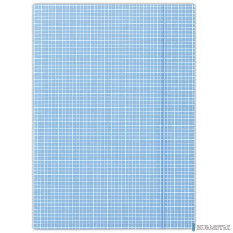 Teczka z gumką w kratkę-nieb. FEP10