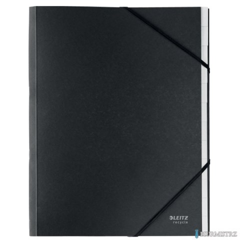 Teczka z przekładkami Recycle A4 12 przekładek, czarny Leitz, 41740025