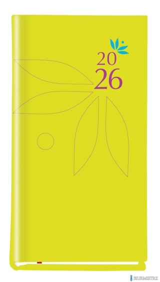 Terminarz Koliber 75x130mm 2026 pistacjowy Michalczyk i Prokop T-320-08 KALENDARZ tydzień na 2 stronach