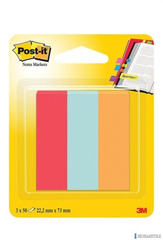 Zakładki indeksujące POST-IT_ (671-PBO), papier, 22,2x73mm, 3x50 kart., mix kolorów, 3M-70005292209