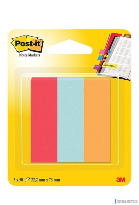 Zakładki indeksujące POST-IT_ (671-PBO), papier, 22,2x73mm, 3x50 kart., mix kolorów, 3M-70005292209