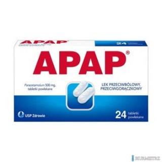 APAP, Paracetamol 500 mg, 24 tabletki