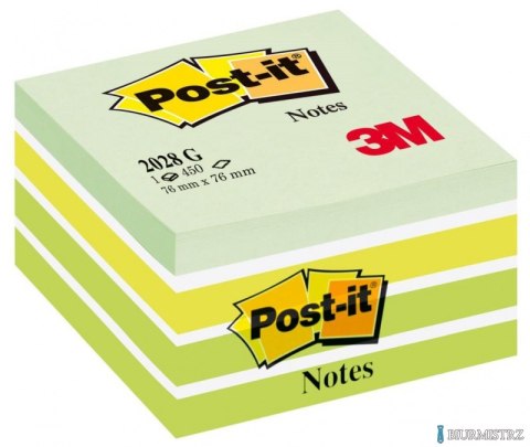 Bloczek 3M POST-IT 2028-G 76x76mm zielony 450k FT510093238