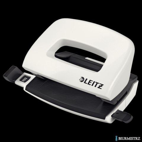 Dziurkacz mini LEITZ WOW metalowy perłowy biały 50601001