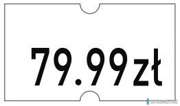 Etykiety cenowe w rolce do metkownicy jednorzędowej Meto 21x12 mm, białe opakowanie 6 rolek M30014356
