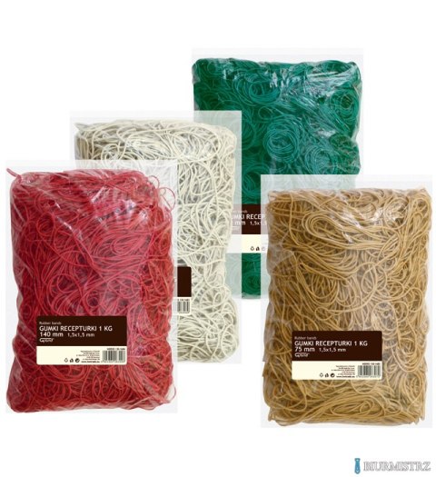 Gumki recepturki 60 mm, średnica 60 mm GRAND 130-1681 1kg 1,5x1,5mm