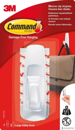 Hak wielokrotnego użytku COMMAND_ (17003 PL), duży, biały