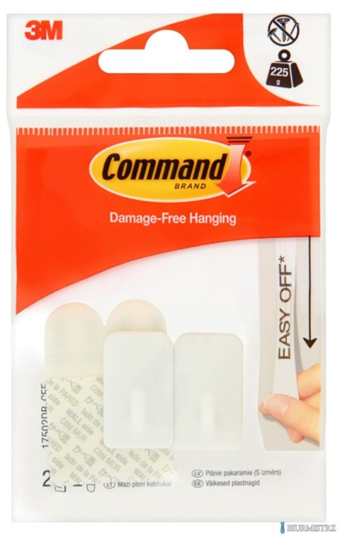 Hak wielokrotnego użytku COMMAND_ Basic (17502DB-CEE), z metalowym uchwytem, mały, biały