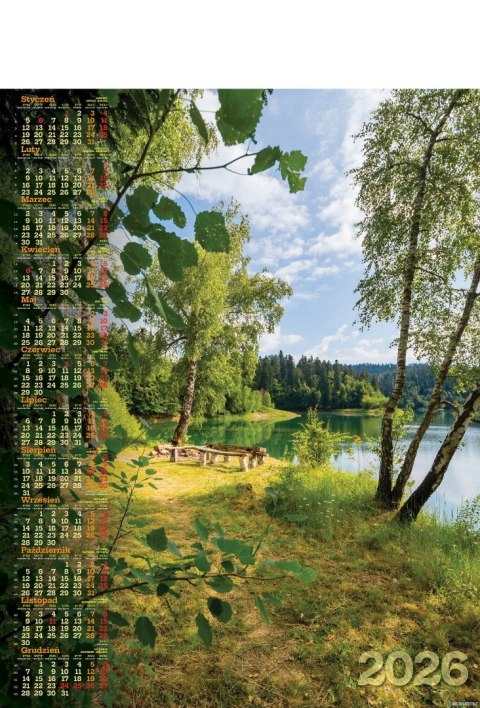 Kalendarz Plakatowy B-1, P06 - JEZIORO 2026