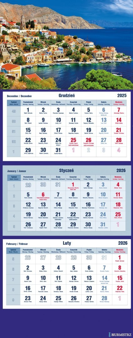 Kalendarz trójdzielny 2026 Wiatrak Michalczyk i Prokop T-105T-07