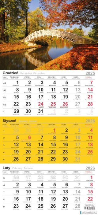 Kalendarz trójdzielny (H) 2026 Michalczyk i Prokop T-106T-09