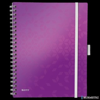 Kołonotatnik Be Mobile LEITZ WOW PP A4 80k fioletowy 46450062
