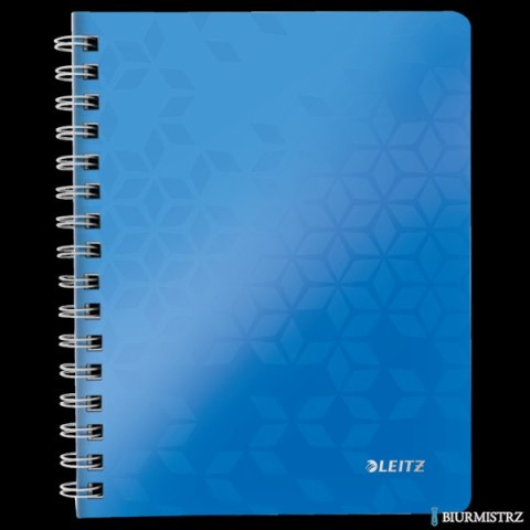 Kołonotatnik LEITZ WOW A5 80k PP kratka niebieski 46410036