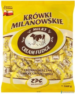 Krówki Milanowskie mleczne 1000g ZPC MILANÓWEK
