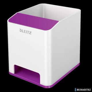 Kubek na długopisy Leitz WOW ze wzmacniaczem dźwięku, fioletowy 53631062