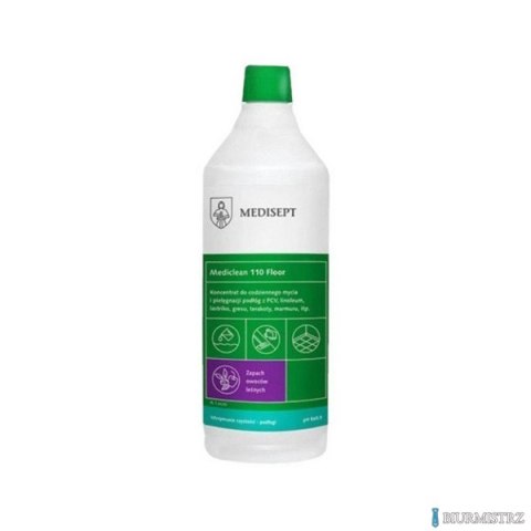 MEDICLEAN 110 Floor koncentra do mycia i pielęgnacji wodoodpornych podłóg 1L (owoce leśne)