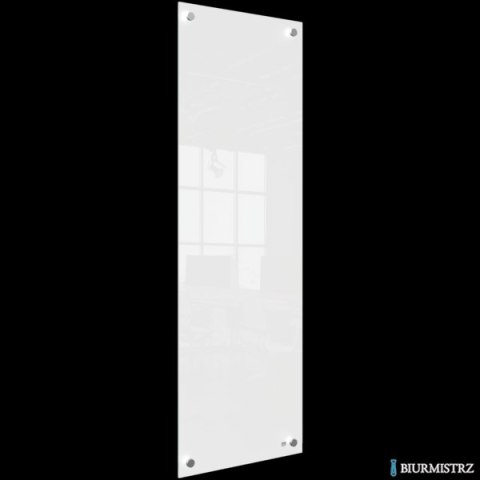 Mała podłużna szklana tablica suchościeralna Nobo Home 300x900mm, biała 1915604