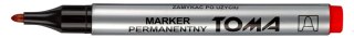 Marker permanentny, końcówka okrągła, czerwony TO-090 Toma