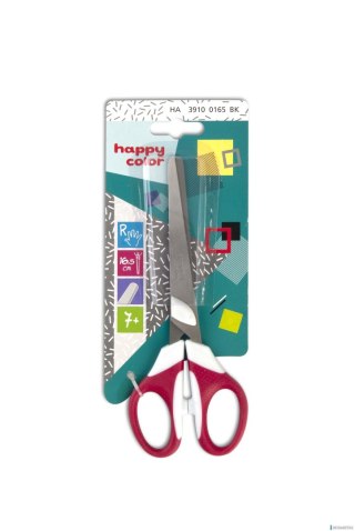 Nożyczki dla dzieci leworęcznych, 16.5 cm, uchwyt dwukolorowy, blister, Happy Color HA 3910 0165L BK