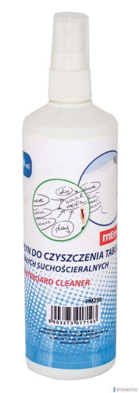 Płyn do czyszczenia tablic suchościeralnych MEMOBOARDS (MP001) 250ml