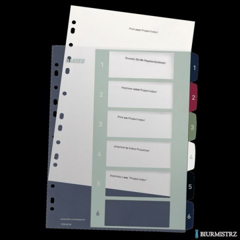 Przekładki plast. do nadruku tekstu na kartę, Leitz Style, 1-6 12360000 (X)