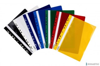 Skoroszyt DOTTS A4 twardy wpinany niebieski (10szt) SH-DOT-01-03