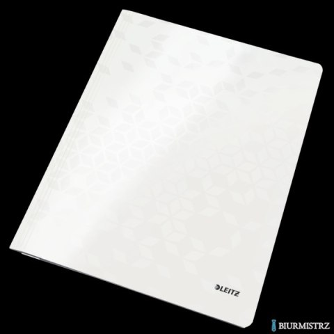 Skoroszyt kartonowy LEITZ perłowy biały WOW 30010001 SALE